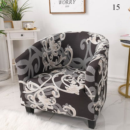 Housse fauteuil Cabriolet <br> Moderne Marron et Gris