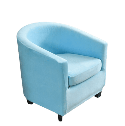Housse fauteuil Cabriolet <br> Velours Bleu Ciel