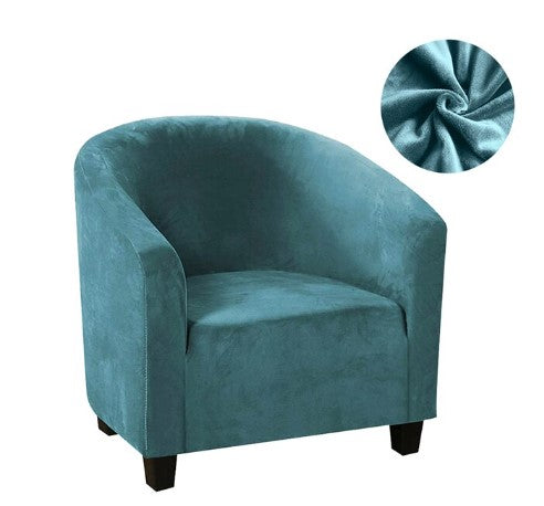 Housse fauteuil Cabriolet <br> Velours Turquoise