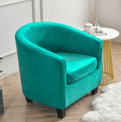Housse fauteuil Cabriolet <br> Velours Vert Canard