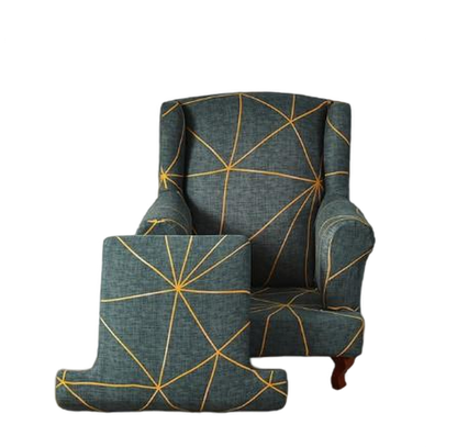 Housse fauteuil Crapaud <br> Géométrique Gris