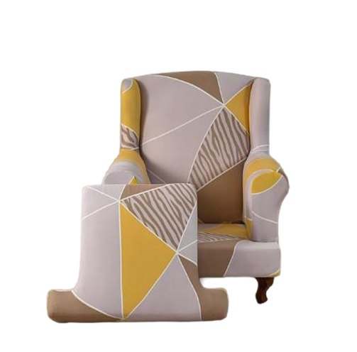 Housse fauteuil Crapaud <br> Géométrique Jaune