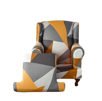Housse fauteuil Crapaud <br> Géométrique Orange