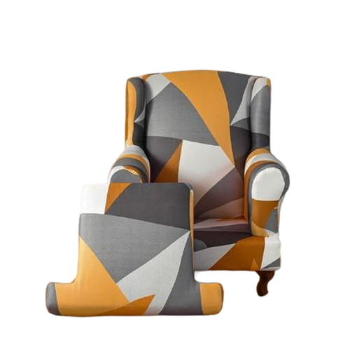 Housse fauteuil Crapaud <br> Géométrique Orange