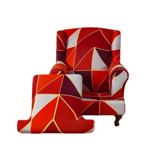 Housse fauteuil Crapaud <br> Géométrique Rouge