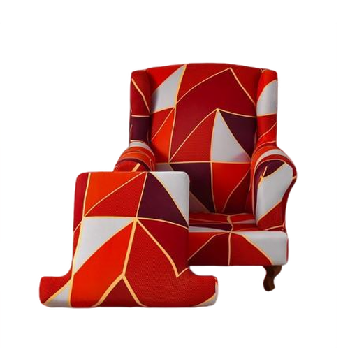 Housse fauteuil Crapaud <br> Géométrique Rouge