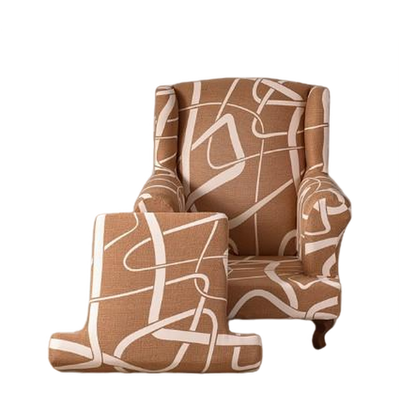 Housse fauteuil <br> Crapaud Géométrique