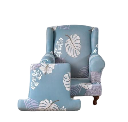 Housse fauteuil Crapaud <br> Tropicale Bleue