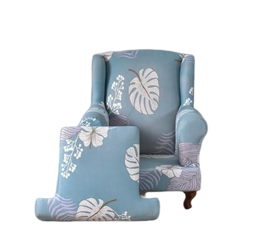 Housse fauteuil Crapaud <br> Tropicale Bleue