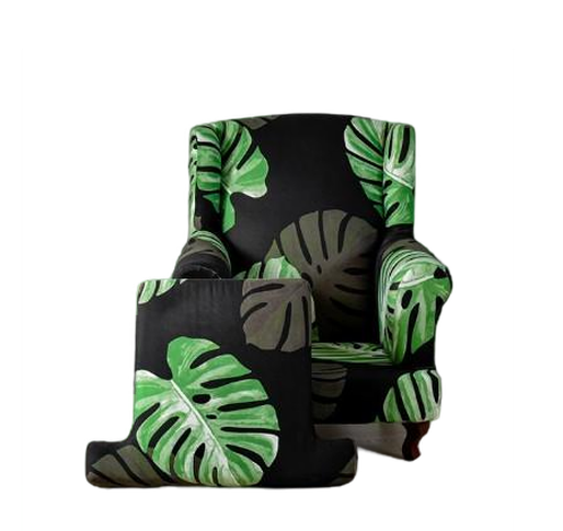 Housse fauteuil Crapaud <br> Tropicale Noire