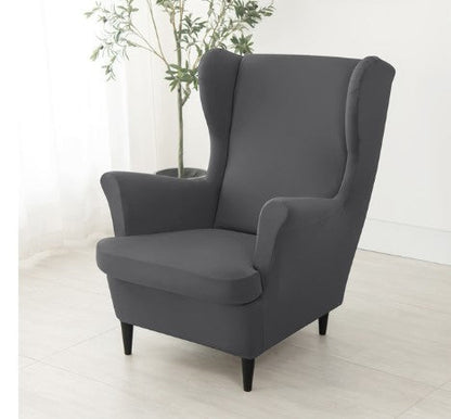 Housse fauteuil <br> Extensible Gris Foncé