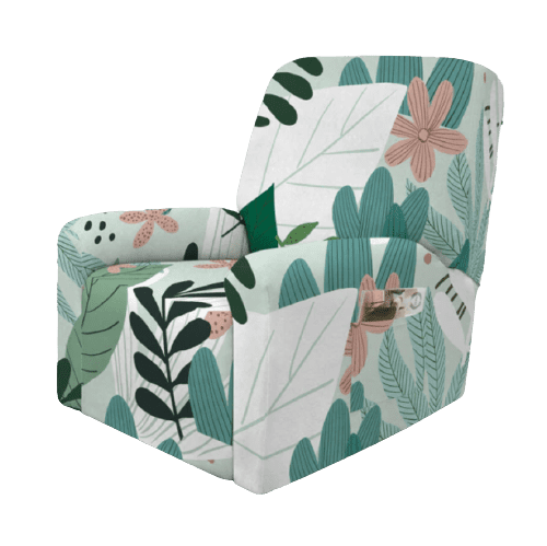Housse fauteuil <br> Fleuri Vert