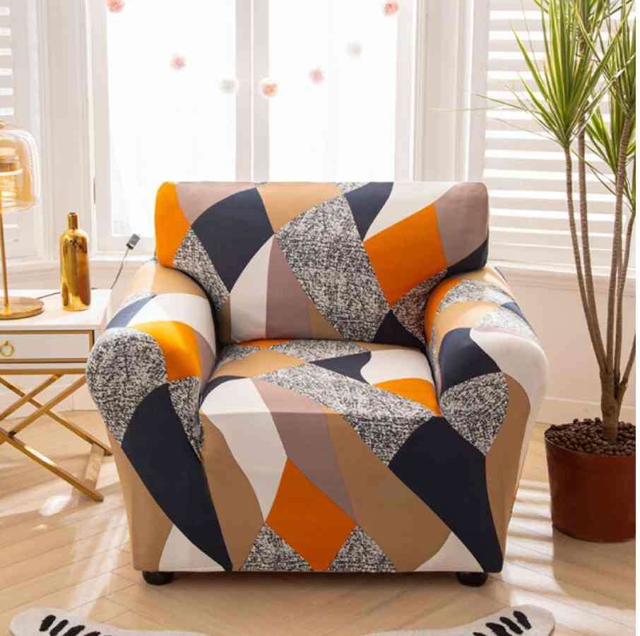 Housse fauteuil <br> Géométrique