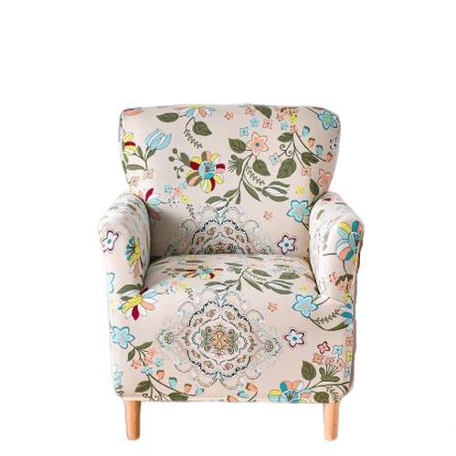 Housse fauteuil Scandinave <br> Fleurie Rose