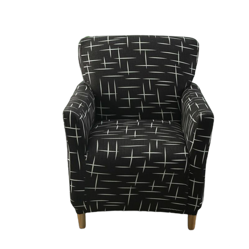 Housse fauteuil Scandinave <br> Noir et Blanc