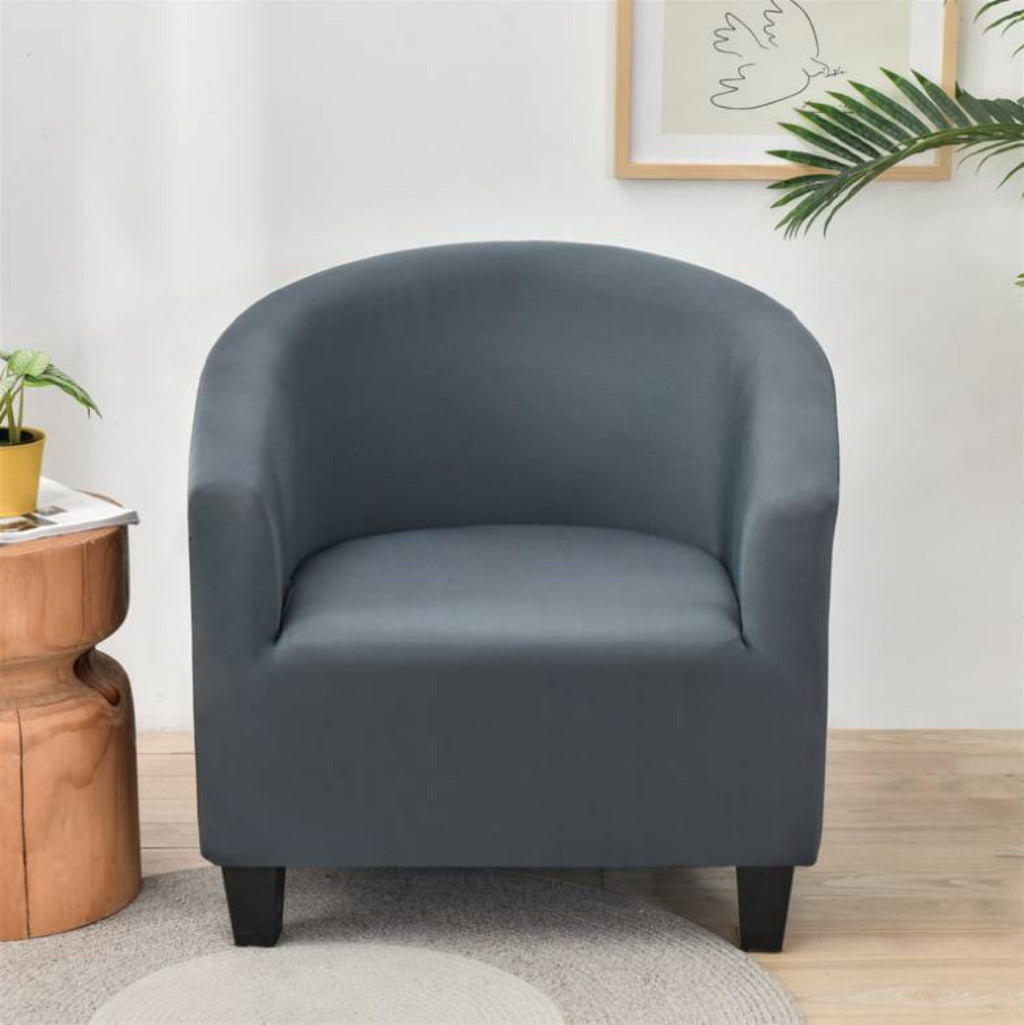 Housse de Fauteuil Universelle Extensible - Couleur Gris Acier Élégant
