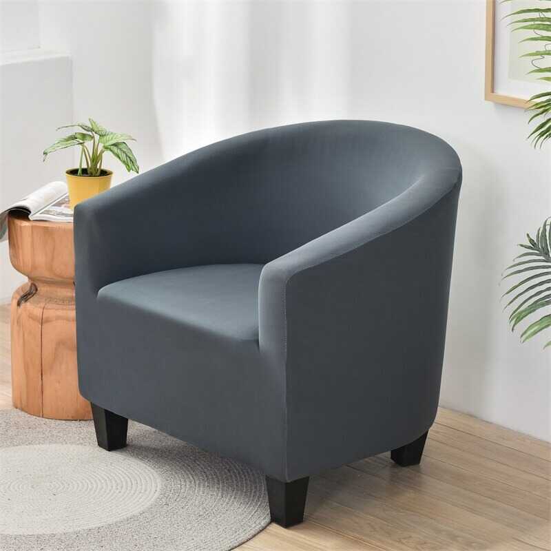Housse de Fauteuil Universelle Extensible - Couleur Gris Acier Élégant