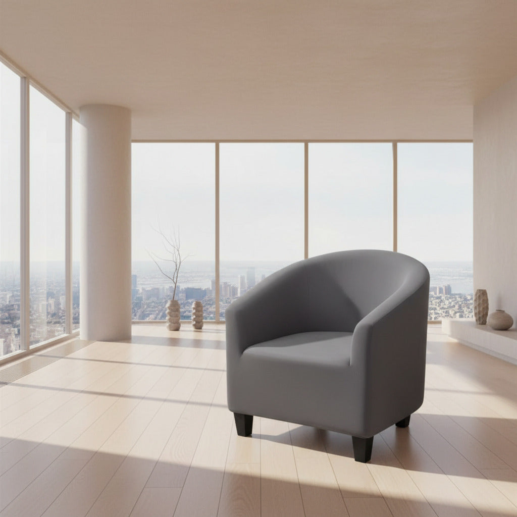 Housse de Fauteuil Universelle Extensible - Couleur Gris Élégant