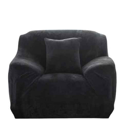 Housse fauteuil <br> Velours Noir
