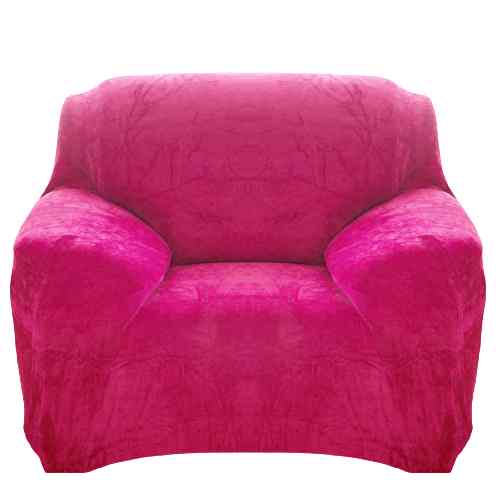 Housse fauteuil <br> Velours Rose Fushia