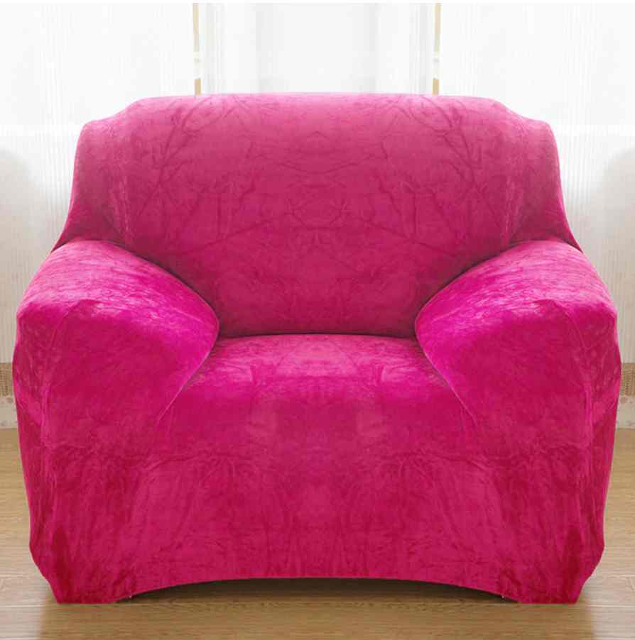 Housse fauteuil <br> Velours Rose Fushia