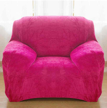 Housse fauteuil <br> Velours Rose Fushia