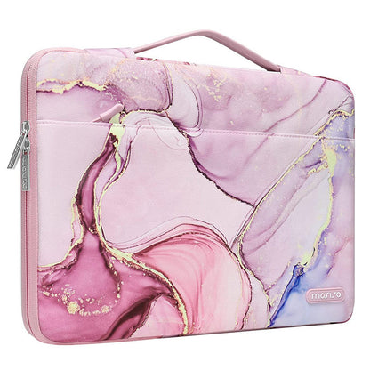 Housse ordinateur <br> Marbrée Rose