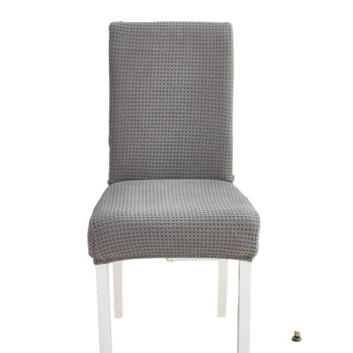 Housse de chaise <br> en Jacquard Gris