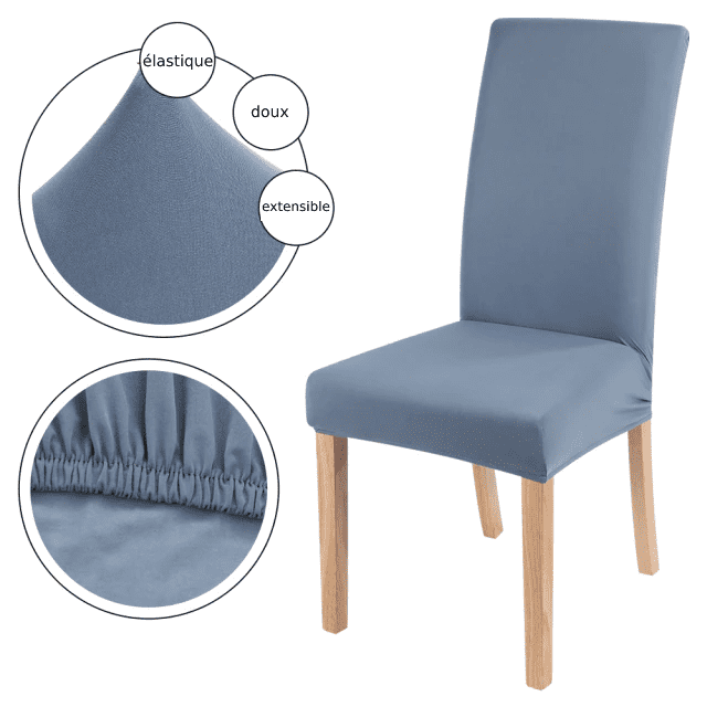 Housse Extensible de Chaise Universelle - Gris