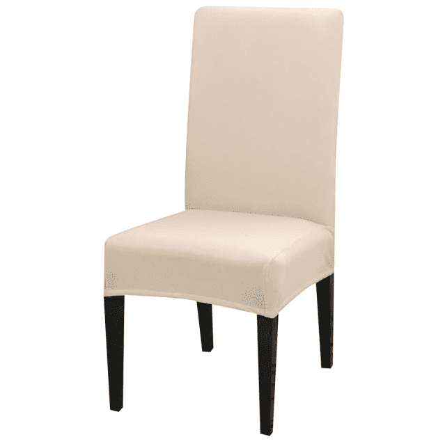 Housse de Chaise Extensible Beige pour Salle à Manger - Design Élégant et Taille Universelle