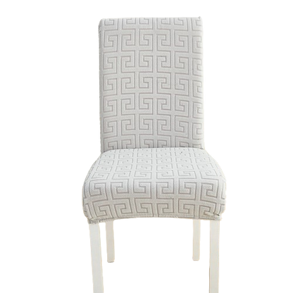 Housse de chaise <br>  Labyrinthe Gris Clair