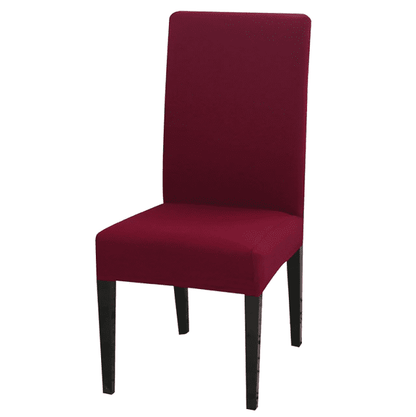 Housse de Chaise Grand Dossier Rouge - Tissu Épais et Doux