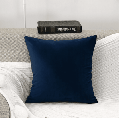 Housse de coussin 40x40 <br> Velours Bleu Marine
