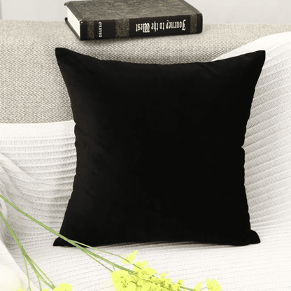 Housse de coussin 40x40 <br> Velours Noir