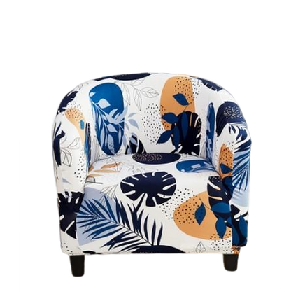 Housse fauteuil Cabriolet <br> Fleurie Bleu