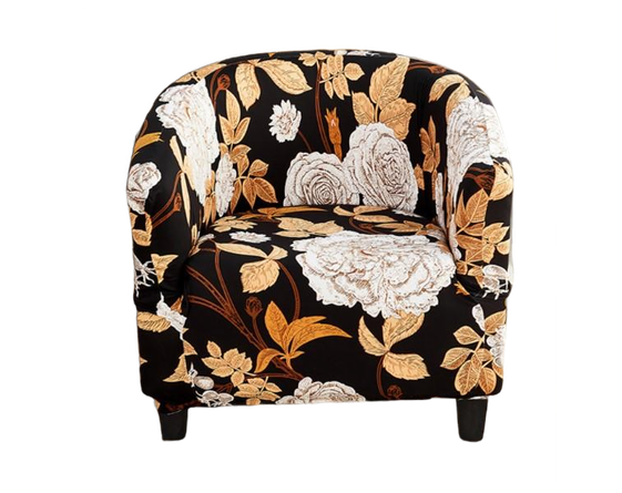 Housse fauteuil Cabriolet <br> Fleurie Marron