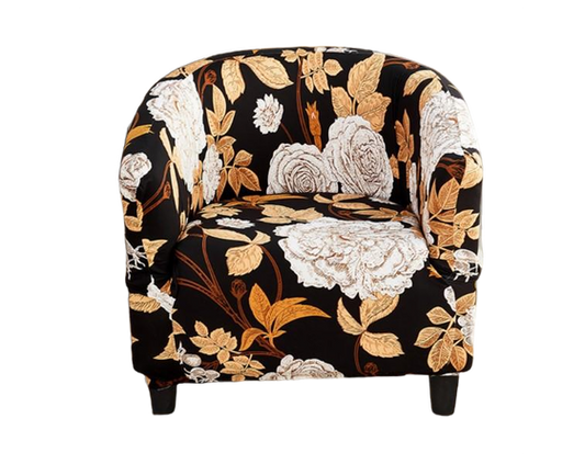 Housse fauteuil Cabriolet <br> Fleurie Marron