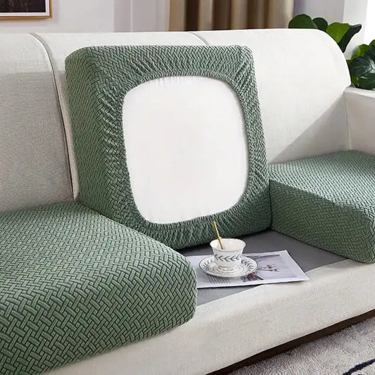 Housses d’assises de canapés en tissu jacquard premium vert