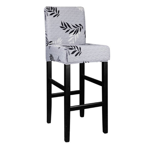 Housse de Tabouret <br> Feuillage Gris Clair