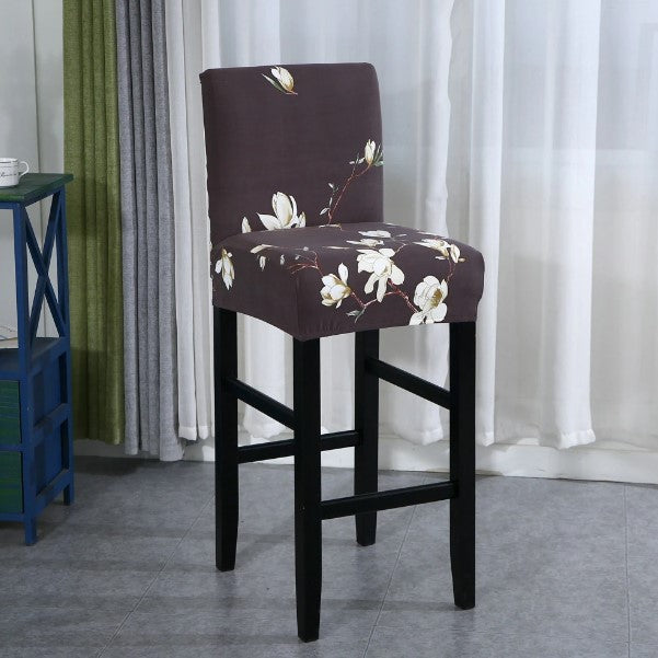 Housse de Tabouret <br>  Fleurie Gris