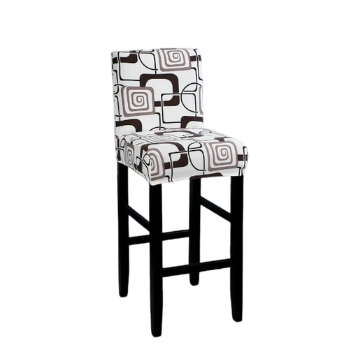 Housse de Tabouret <br> Géométrique Blanc