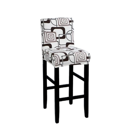 Housse de Tabouret <br> Géométrique Blanc