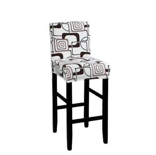 Housse de Tabouret <br> Géométrique Blanc