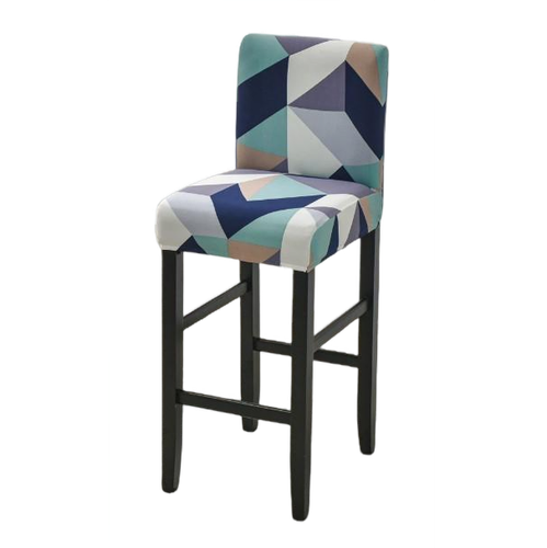Housse de Tabouret <br> Géométrique Bleu Ciel