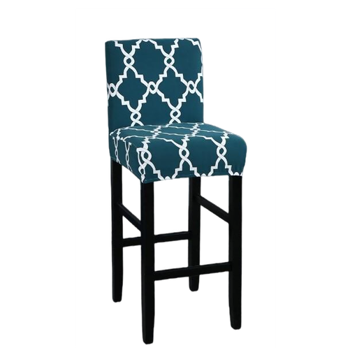 Housse de Tabouret <br> Géométrique Bleu