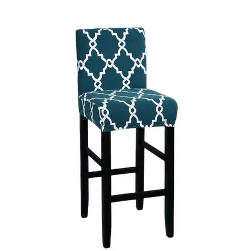 Housse de Tabouret <br> Géométrique Bleu