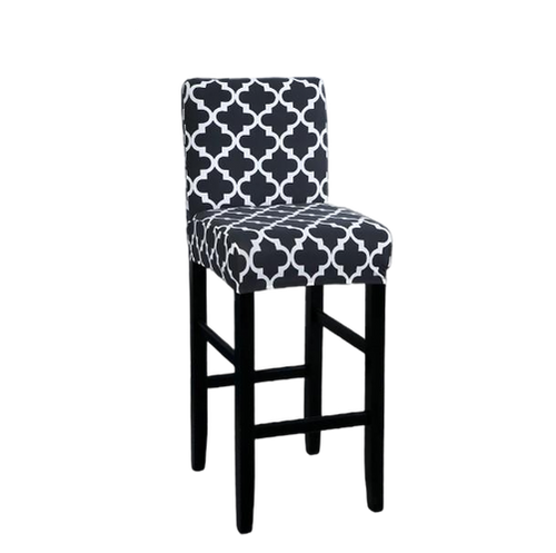 Housse de Tabouret <br> Géométrique Noir