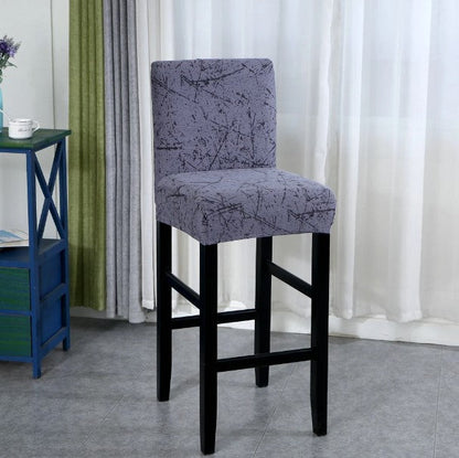 Housse de Tabouret <br> Imprimée Grise