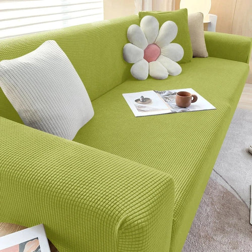 Housse de Canapé en Jacquard Vert