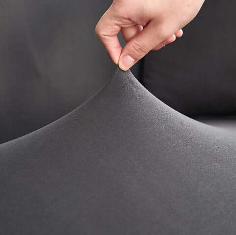 Housse de Fauteuil Club Extensible - Gris Foncé Uni Élégant